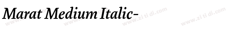 Marat Medium Italic字体转换